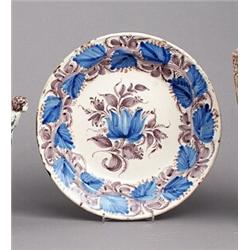A North European faience DISH, 18th/19th century,, A North European faience DISH, 18th/19th cen...