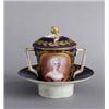 Image 1 : A Sèvres CHOCOLATE CUP, COVER and STAND, cup and, A Sèvres CHOCOLATE CUP, COVER and STAND, cup...