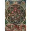 Image 1 : A 19th CENTURY TIBETAN MANDALA THANKA, 87x61 cm;, A 19th CENTURY TIBETAN MANDALA THANKA, 87x61...