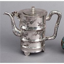 A SILVER POT with COVER, Republic (1912-49),, A SILVER POT with COVER, Republic (1912-49), Swed...