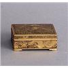 Image 1 : A JAPANESE 20th CENTURY KOMAI BOX, gilded,, A JAPANESE 20th CENTURY KOMAI BOX, gilded, engraved...