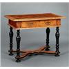 Image 1 : A baroque burr alder TABLE, frieze with drawer, A baroque burr alder TABLE, frieze with drawer...