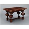 Image 1 : A baroque brass mounted oak TABLE, top with so, A baroque brass mounted oak TABLE, top with so...