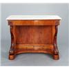 Image 1 : An empire mahogany CONSOLE TABLE, marble top on, An empire mahogany CONSOLE TABLE, marble top o...