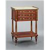 Image 1 : A French Louis XVI brass mounted mahogany TABLE À, A French Louis XVI brass mounted mahogany TA...