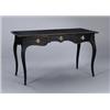 Image 1 : A Swedish rococo brass mounted ebonised BUREAU,, A Swedish rococo brass mounted ebonised BUREAU...