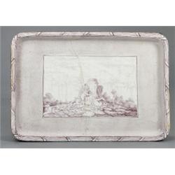 A Swedish late 18th century faience, TRAY on, A Swedish late 18th century faience, TRAY on STAN...