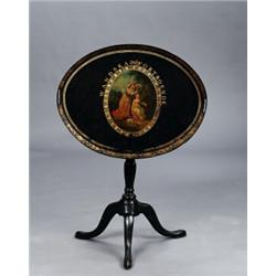 A TRAY TABLE/TILT TOP TABLE, mid 19th century,, A TRAY TABLE/TILT TOP TABLE, mid 19th century,...