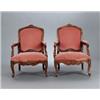 Image 1 : A pair of Swedish rococo cut and painted hardwood, A pair of Swedish rococo cut and painted har...