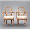 Image 1 : A pair of Swedish rococo cut and polished, A pair of Swedish rococo cut and polished hardwood A...