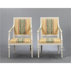 A pair of Swedish late 18th century cut and, A pair of Swedish late 18th century cut and painte...