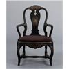 Image 1 : A Swedish rococo painted ARMCHAIR, splat with, A Swedish rococo painted ARMCHAIR, splat with fl...