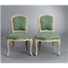 Image 1 : A pair of Swedish rococo cut and painted CHAIRS,, A pair of Swedish rococo cut and painted CHAI...