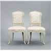 Image 1 : A pair of rococo cut and painted CHAIRS,, A pair of rococo cut and painted CHAIRS, Stockholm; m...