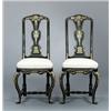 Image 1 : A pair of rococo CHAIRS, mid 18th century,, A pair of rococo CHAIRS, mid 18th century, painting...