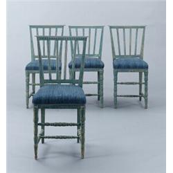 A set of four Swedish late 18th century CHAIRS,, A set of four Swedish late 18th century CHAIRS...