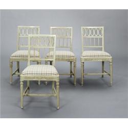 A set of four Swedish late 18th century cut and, A set of four Swedish late 18th century cut an...