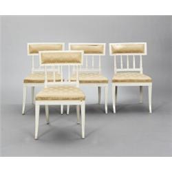 A set of four late 18th century cut and painted, A set of four late 18th century cut and painte...