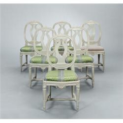 A set of six Swedish late 18th century cut and, A set of six Swedish late 18th century cut and...