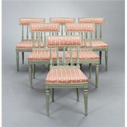 A set of six Swedish late 18th century cut and, A set of six Swedish late 18th century cut and...