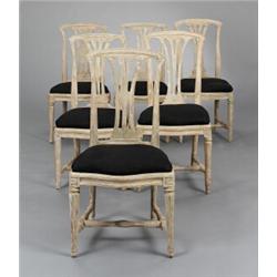 A set of six similar Swedish late 18th century, A set of six similar Swedish late 18th century...