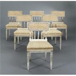 A set of six Swedish late 18th century cut and, A set of six Swedish late 18th century cut and...