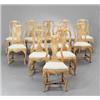 Image 1 : A set of 12 similar rococo cut and painted, A set of 12 similar rococo cut and painted CHAIRS;...