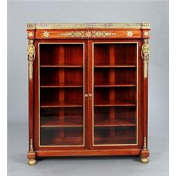 A 19th century gilt mounted mahogany CABINET, A 19th century gilt mounted mahogany CABINET BOOK...