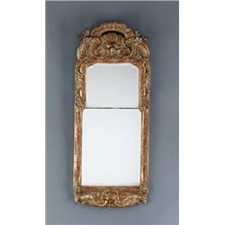 A rococo giltwood MIRROR, Stockholm, original, A rococo giltwood MIRROR, Stockholm, original gi...