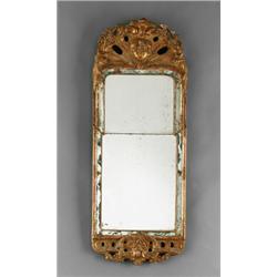 A Swedish rococo giltwood MIRROR, Stockholm,, A Swedish rococo giltwood MIRROR, Stockholm, sign...