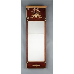 A Danish Louis XVI mahogany and gilt MIRROR, 160, A Danish Louis XVI mahogany and gilt MIRROR,...