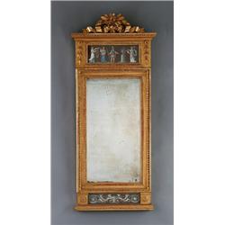 A Swedish late 18th century giltwood MIRROR, over, A Swedish late 18th century giltwood MIRROR,...