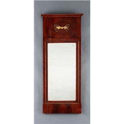 A Russian empire brass mounted mahogany MIRROR,, A Russian empire brass mounted mahogany MIRROR...