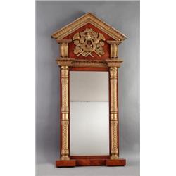 A Swedish empire mahogany and giltwood MIRROR,, A Swedish empire mahogany and giltwood MIRROR,...