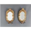 Image 1 : A set of two rococo giltwood two-light, A set of two rococo giltwood two-light GIRANDOLES, 49 x...