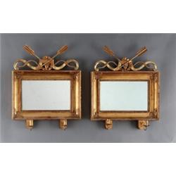 A pair of Swedish early 19th century giltwood, A pair of Swedish early 19th century giltwood GI...