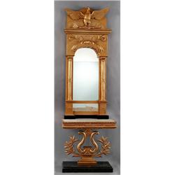 An empire bronzed MIRROR and CONSOLE TABLE, first, An empire bronzed MIRROR and CONSOLE TABLE,...