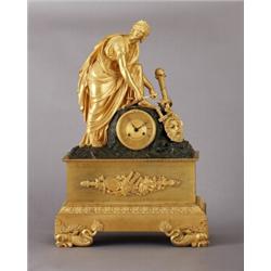 A French empire ormolu and patinated bronze, A French empire ormolu and patinated bronze MANTEL...