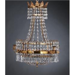 A Swedish late 18th century five-light, A Swedish late 18th century five-light CHANDELIER, bras...