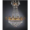 Image 1 : An empire ten-light CHANDELIER, partly gilt brass, An empire ten-light CHANDELIER, partly gilt...