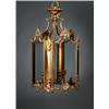Image 1 : A Louis XV-style gilt bronze four-light LANTERN,, A Louis XV-style gilt bronze four-light LANTE...