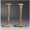 Image 1 : A pair of French late empire partly gilt bronze, A pair of French late empire partly gilt bronz...