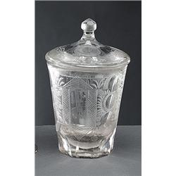A Bohemian BEAKER and COVER, end 18th century,, A Bohemian BEAKER and COVER, end 18th century,...
