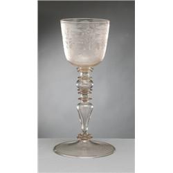 A Bohemian 18th century CUP, engraved decoration,, A Bohemian 18th century CUP, engraved decora...