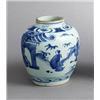 Image 1 : AN UNDERGLAZEBLUE KANGXI JAR, porcelain, height, AN UNDERGLAZEBLUE KANGXI JAR, porcelain, heigh...