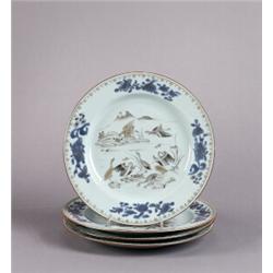 A set of twelwe PLATES, Kangxi (1662-1722),, A set of twelwe PLATES, Kangxi (1662-1722), porcel...