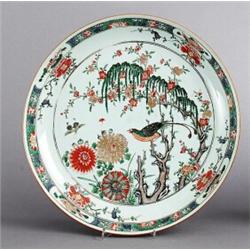 A KANGXI FAMILLE VERTE DISH, porcelain, diameter, A KANGXI FAMILLE VERTE DISH, porcelain, diame...