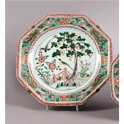 A DISH, Kangxi (1662-1722), porcelain, octagonal,, A DISH, Kangxi (1662-1722), porcelain, octag...