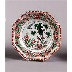 A DISH, Kangxi (1662-1722), porcelain, octagonal,, A DISH, Kangxi (1662-1722), porcelain, octag...