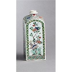 A KANGXI FAMILLE VERTE VASE, ovoid, decorated, A KANGXI FAMILLE VERTE VASE, ovoid, decorated wi...